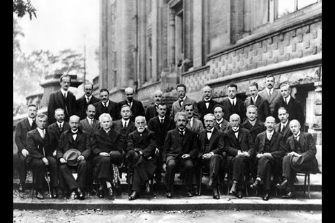 Originele Solvay-conferentie foto uit 1927